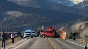 7 Dead After Truck Crosses Center Line, Crashes Into Tour Van Near Yellowstone, Police Say