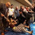 Chaos at Miami-Dade commission as officers bring out objector to new ICE detention arrangement