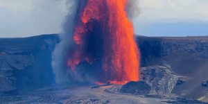 Kilauea eruption resumed with lava fountains exceeding 500 feet