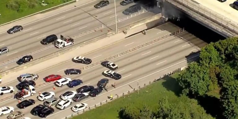 Possible gunfire shuts down the EB lanes of the Palmetto Expressway in Miami Gardens