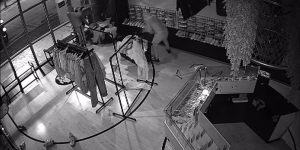 Surveillance footage shows burglars ransacking trendy Kendall shoe shop in seconds