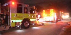Two people have been relocated, and a cat has been rescued after a residence in Northwest Miami-Dade catches fire